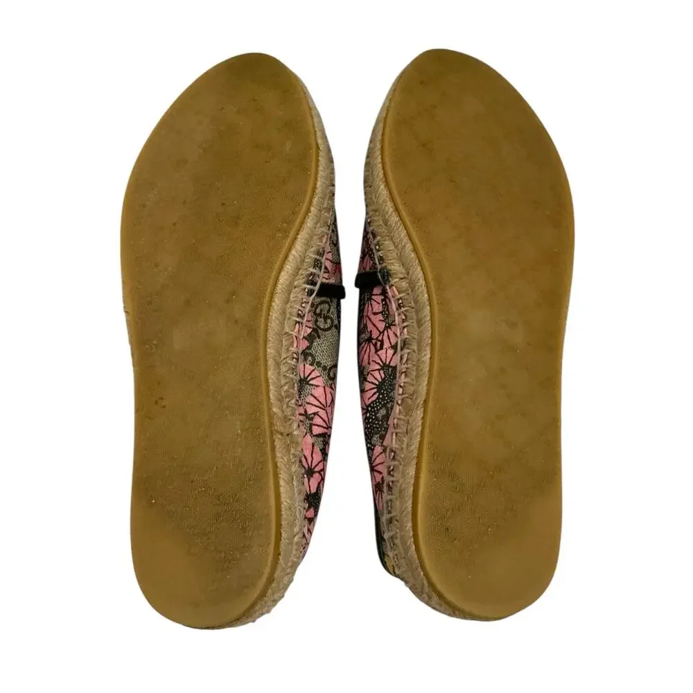 Gucci Bengal Tiger Floral Supreme Monogram Canvas Rare Espadrilles Size 7 1/2 - Picture 11 of 13
